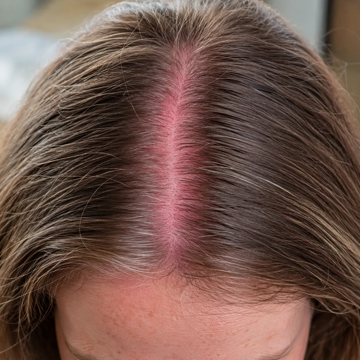 Scalp Sunburn on Part