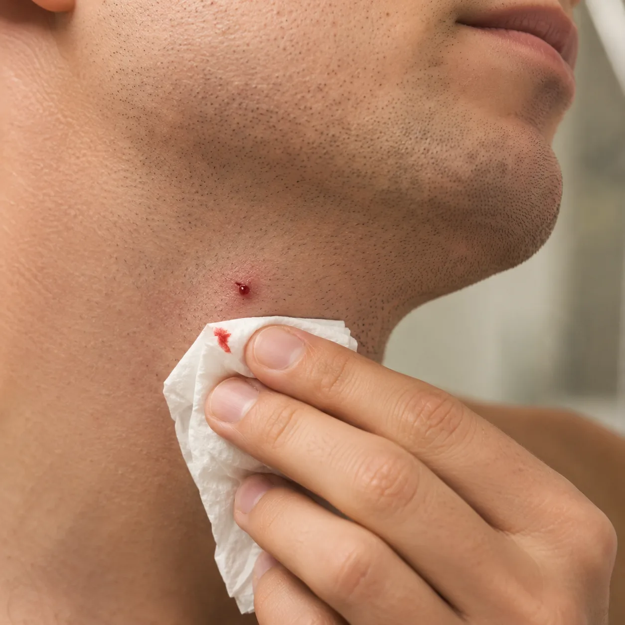 Shaving Cut Will Not Stop Bleeding